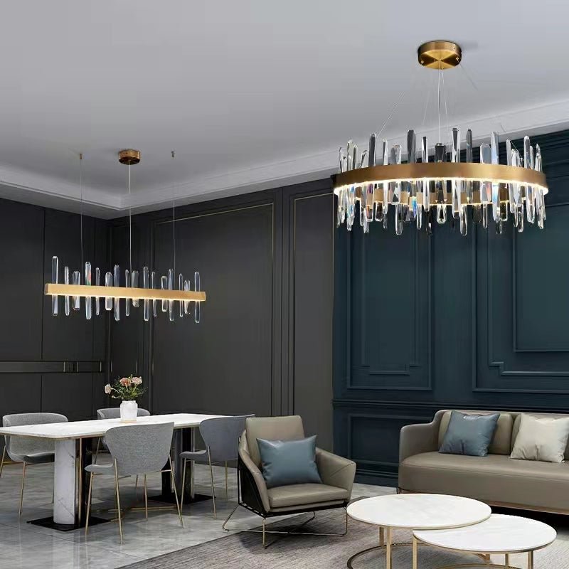 Crystal Chandelier For Dining Room Unique Style Crystal Pendant Light-Nobipets