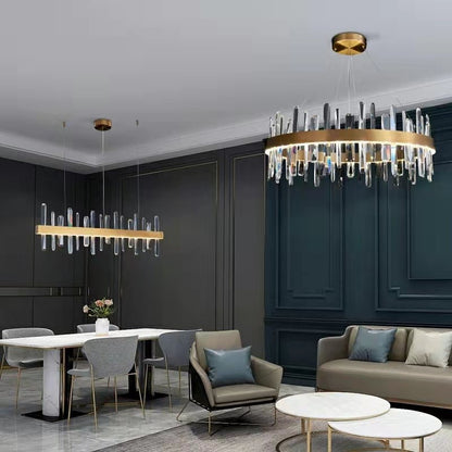 Crystal Chandelier For Dining Room Unique Style Crystal Pendant Light-Nobipets