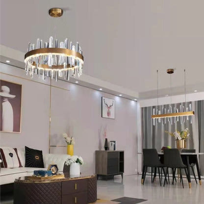 Crystal Chandelier For Dining Room Unique Style Crystal Pendant Light-Nobipets