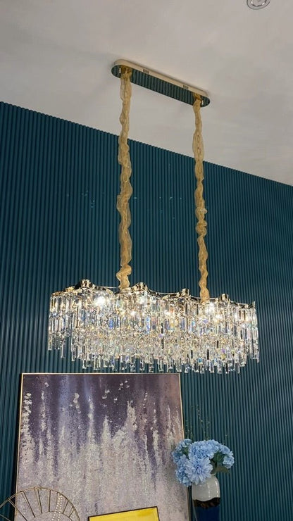 Crystal Tassel Chandelier Set For Living Room/Dining Room and Bedroom-Nobipets