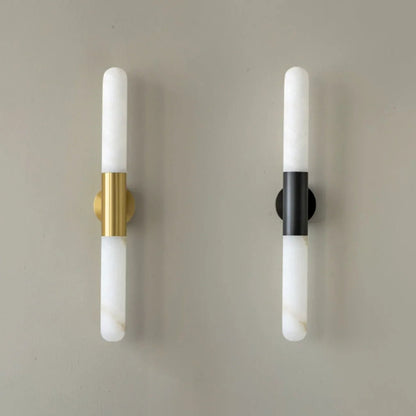 Cylindrical Alabaster Slim Wall Lamp
