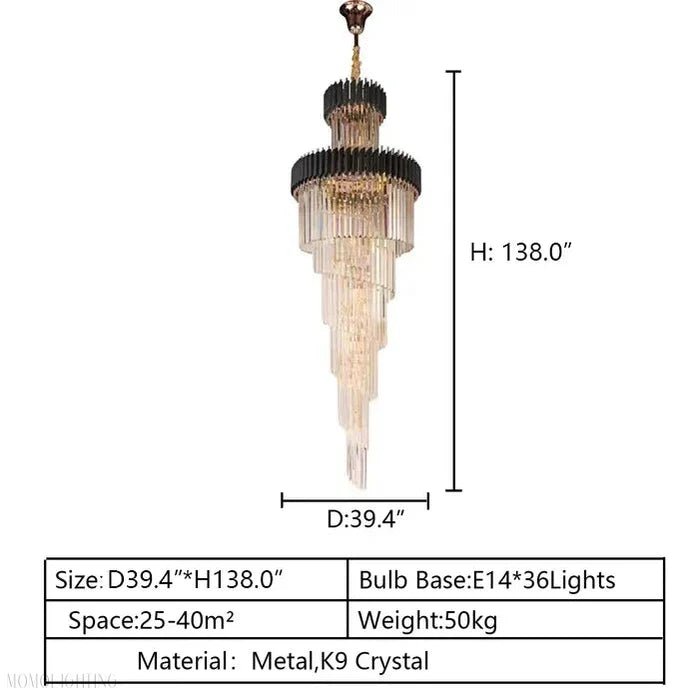 Cyrus Multiple Tier Crystal Chandelier-Nobipets
