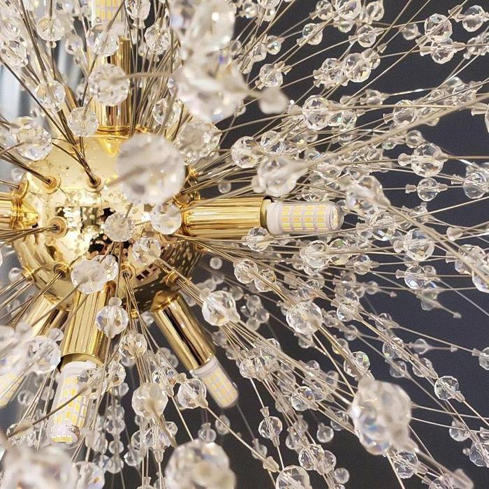 Dandelion Chandelier Sputnik Sphere In Firework Shape Modern Ceiling Light-Nobipets