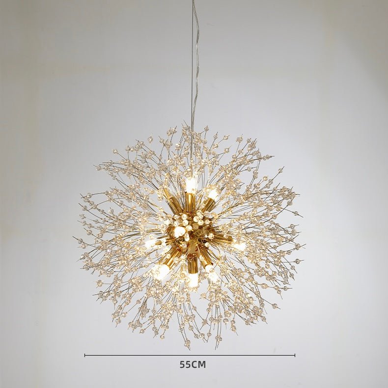 Dandelion Chandelier Sputnik Sphere In Firework Shape Modern Ceiling Light-Nobipets