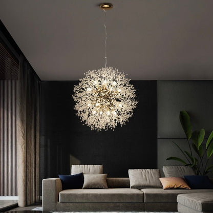 Dandelion Chandelier Sputnik Sphere In Firework Shape Modern Ceiling Light-Nobipets
