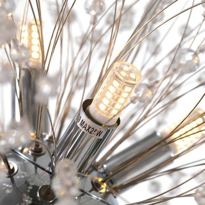 Dandelion Chandelier Sputnik Sphere In Firework Shape Modern Ceiling Light-Nobipets