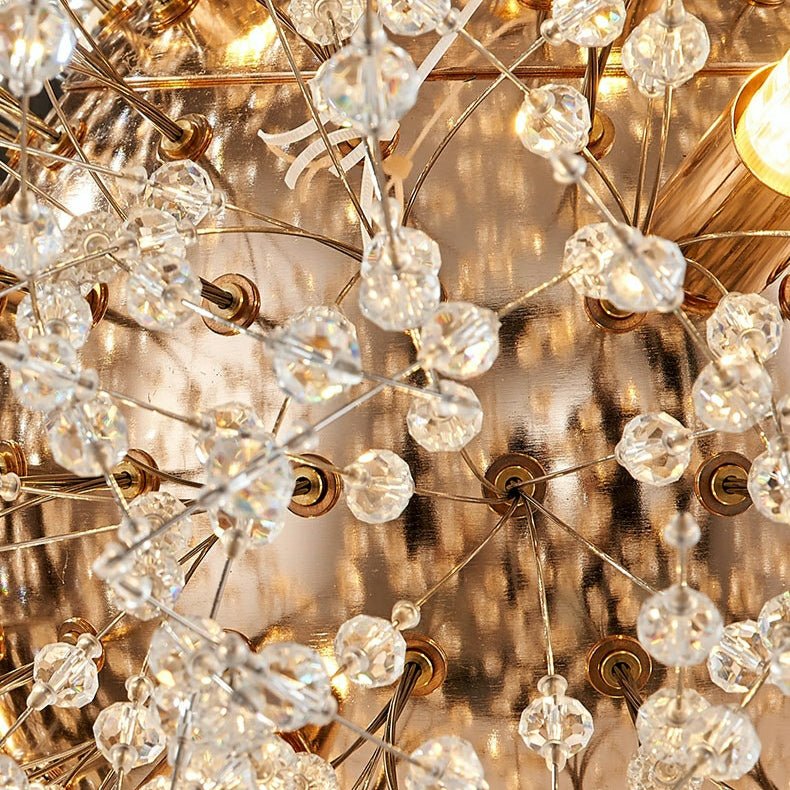 Dandelion Crystal Chandelier Light Firefly/ Glowworm Hanging Lamp Pendant For Rectangle Dining Room-Nobipets