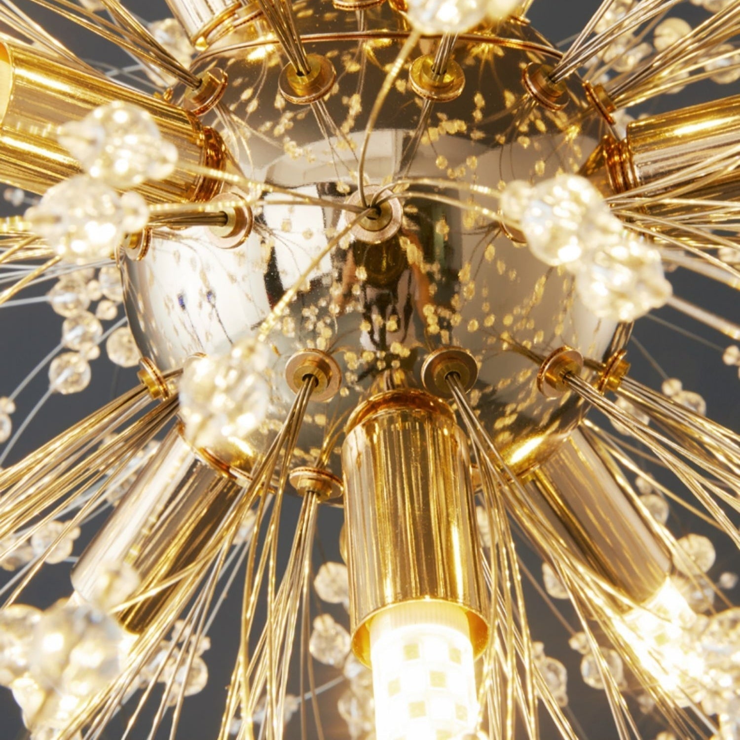 Dandelion Crystal Chandelier Light Firefly/ Glowworm Hanging Lamp Pendant For Rectangle Dining Room-Nobipets