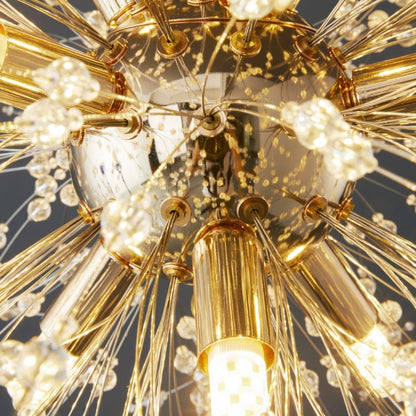 Dandelion Crystal Chandelier Light Firefly/ Glowworm Hanging Lamp Pendant For Rectangle Dining Room-Nobipets
