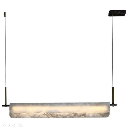 Dapit Alabaster Dining Linear Chandelier 39"-Nobipets