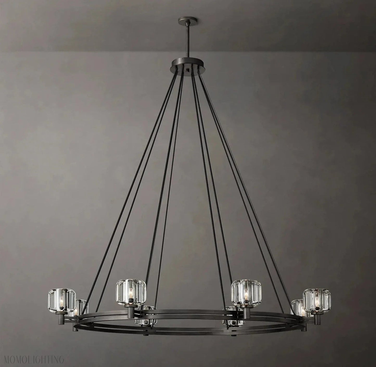 Demaret Double Round Chandelier 60"-Nobipets