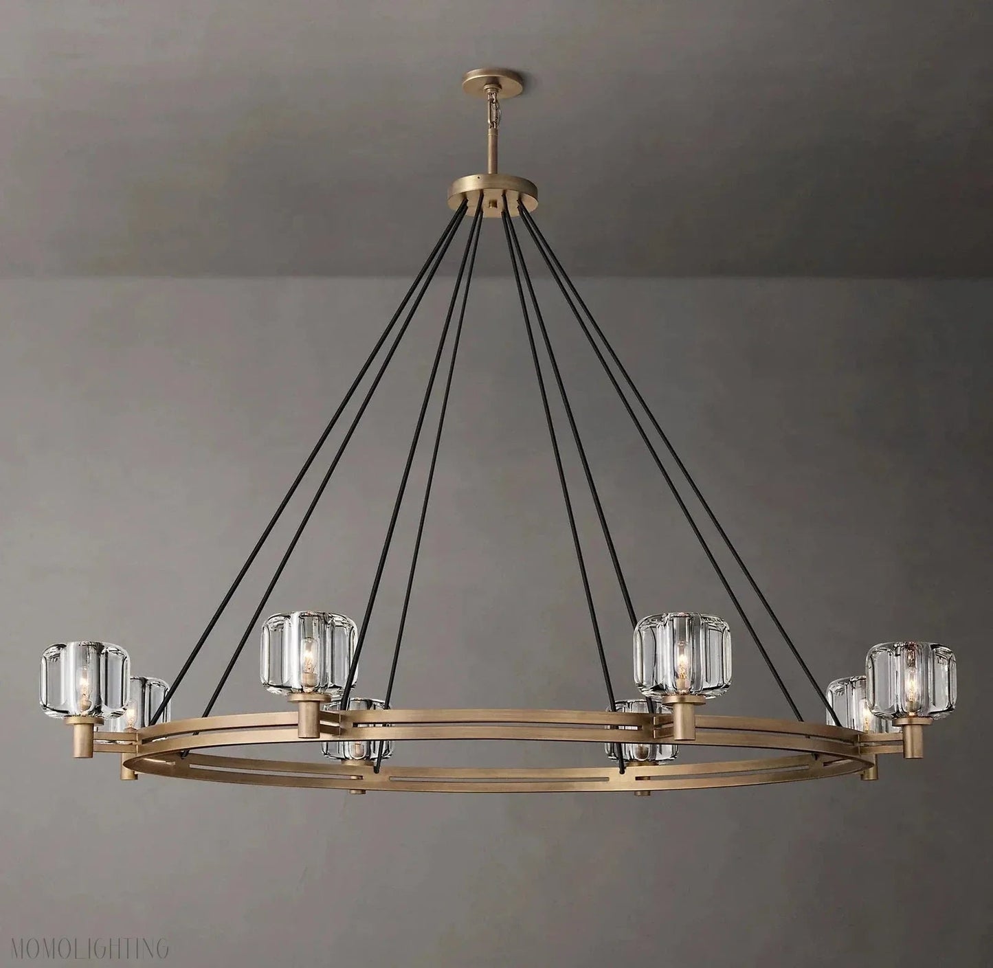 Demaret Double Round Chandelier 60"-Nobipets