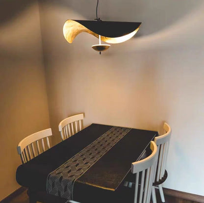Designer Model Modern Art Hat Shape Gold Leaf Pendant Chandelier for Living/Dining Room-Nobipets