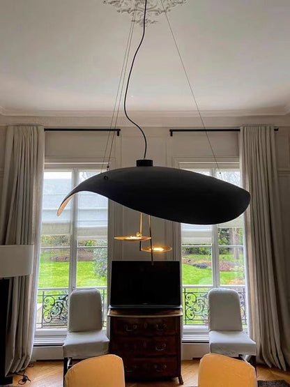 Designer Model Modern Art Hat Shape Gold Leaf Pendant Chandelier for Living/Dining Room-Nobipets