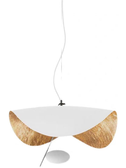 Designer Model Modern Art Hat Shape Gold Leaf Pendant Chandelier for Living/Dining Room-Nobipets