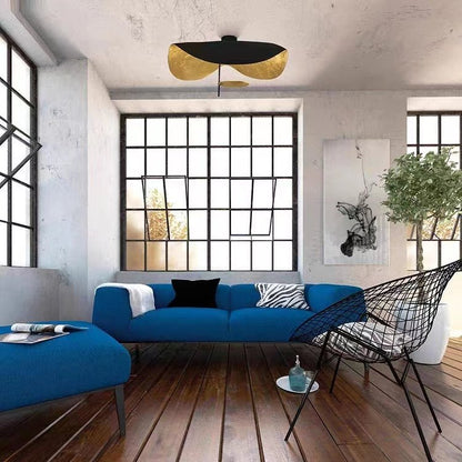 Designer Model Modern Art Hat Shape Gold Leaf Pendant Chandelier for Living/Dining Room-Nobipets