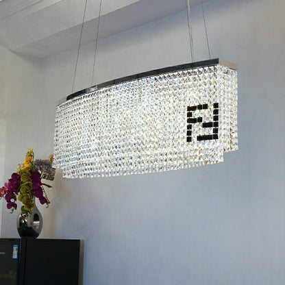 Designer Style Crystal Chandelier Elegant Round Ceiling Lighting Fixture for Living/ Dining Room-Nobipets