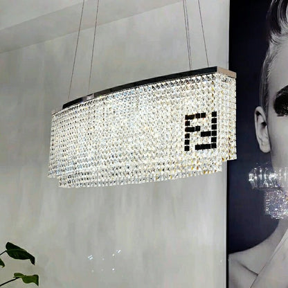 Designer Style Crystal Chandelier Elegant Round Ceiling Lighting Fixture for Living/ Dining Room-Nobipets