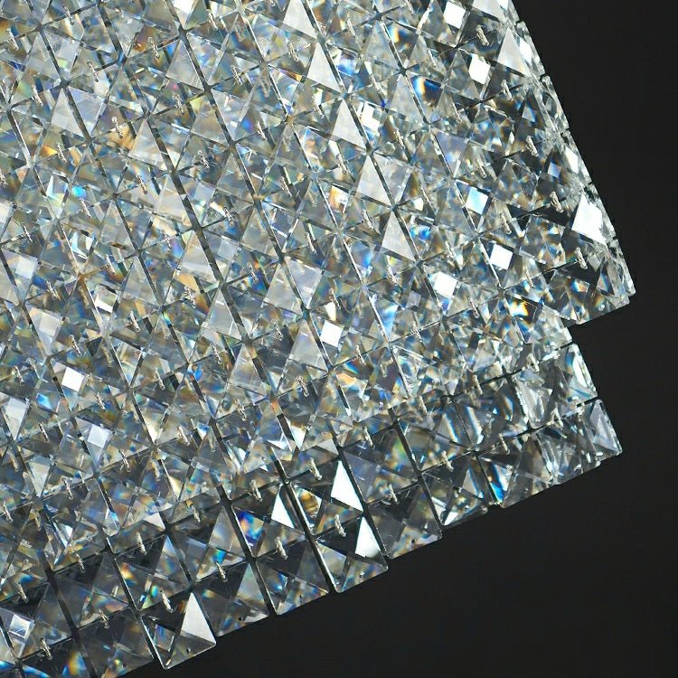 Designer Style Crystal Chandelier Elegant Round Ceiling Lighting Fixture for Living/ Dining Room-Nobipets