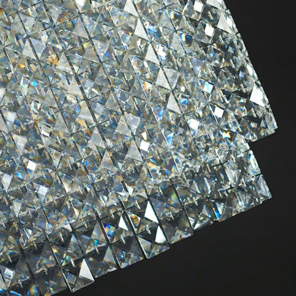 Designer Style Crystal Chandelier Elegant Round Ceiling Lighting Fixture for Living/ Dining Room-Nobipets