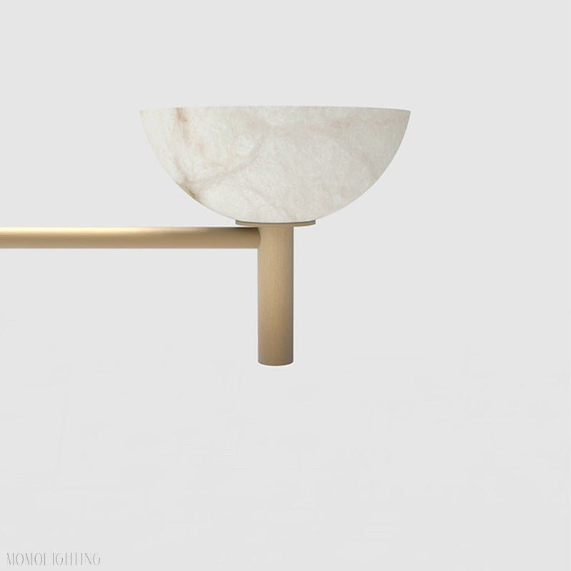 Devia Alabaster Linear Chandelier-Nobipets