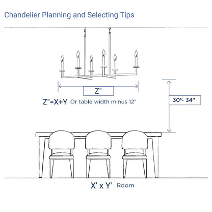 Dhiara Smoke Glass Rectangular Chandelier