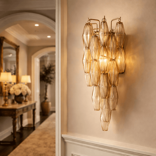 Dhiara Smoke Glass Sconce