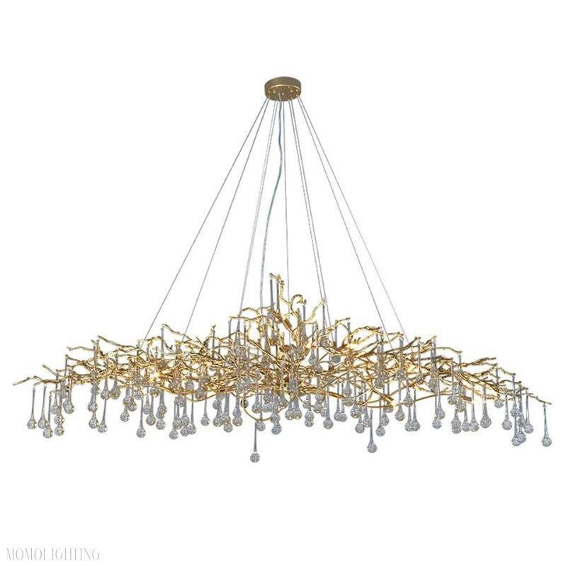 Doris Branch Crystal Chandelier Light-Nobipets