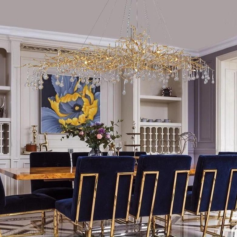 Doris Branch Crystal Chandelier Light-Nobipets