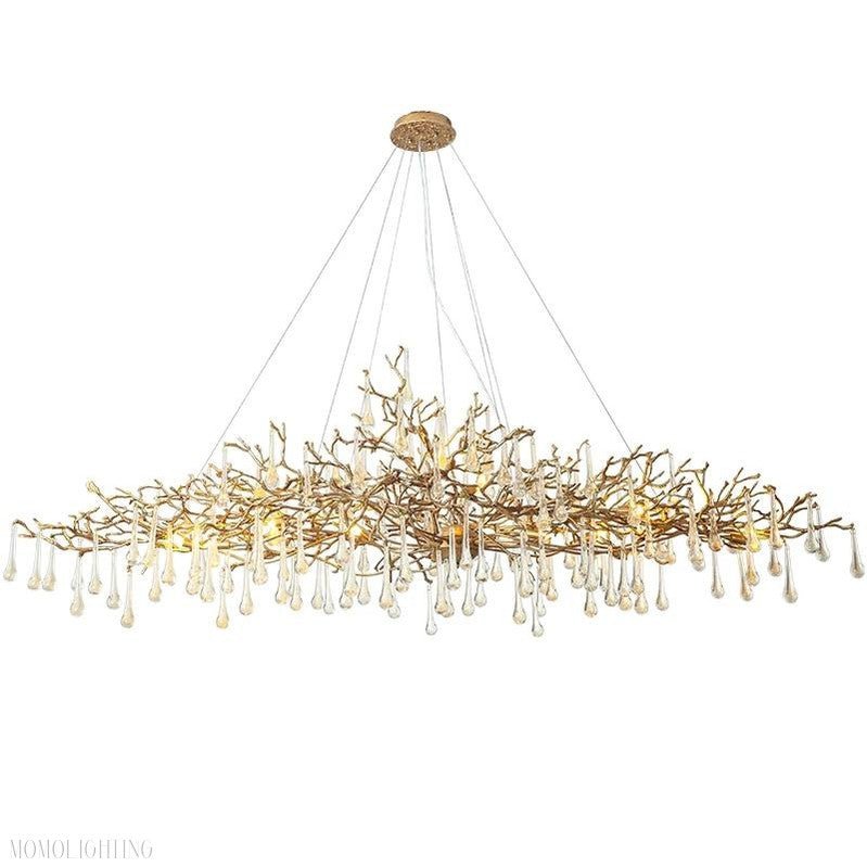 Doris Branch Crystal Chandelier Light-Nobipets