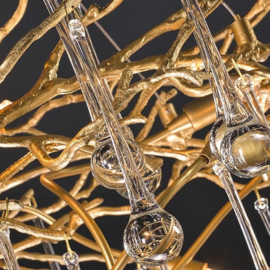 Doris Branch Crystal Chandelier Light-Nobipets