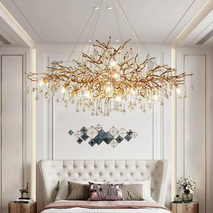Doris Branch Crystal Chandelier Light-Nobipets