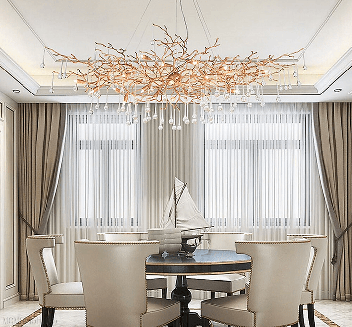 Doris Branch Crystal Chandelier Light-Nobipets