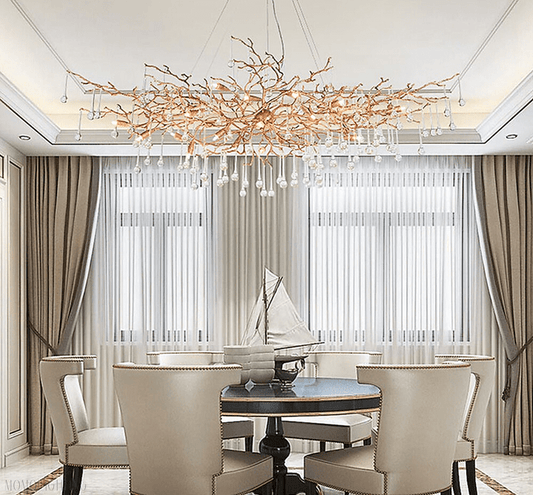 Doris Branch Crystal Chandelier Light-Nobipets