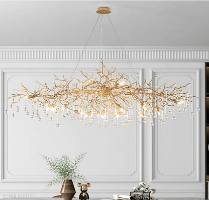 Doris Branch Crystal Chandelier Light-Nobipets