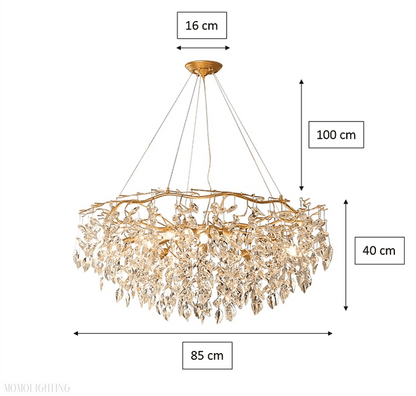Doris Round Modern Branch Chandeliers-Nobipets