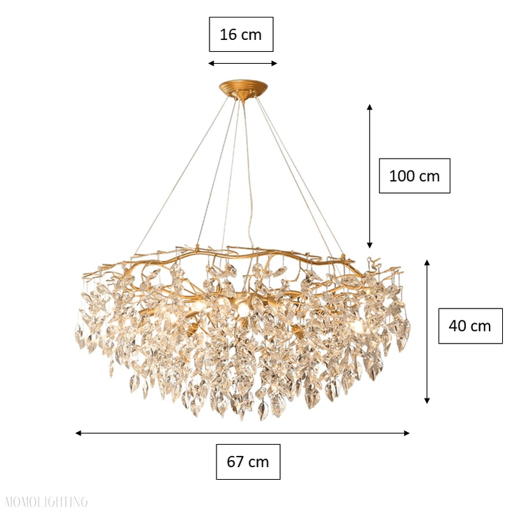 Doris Round Modern Branch Chandeliers-Nobipets