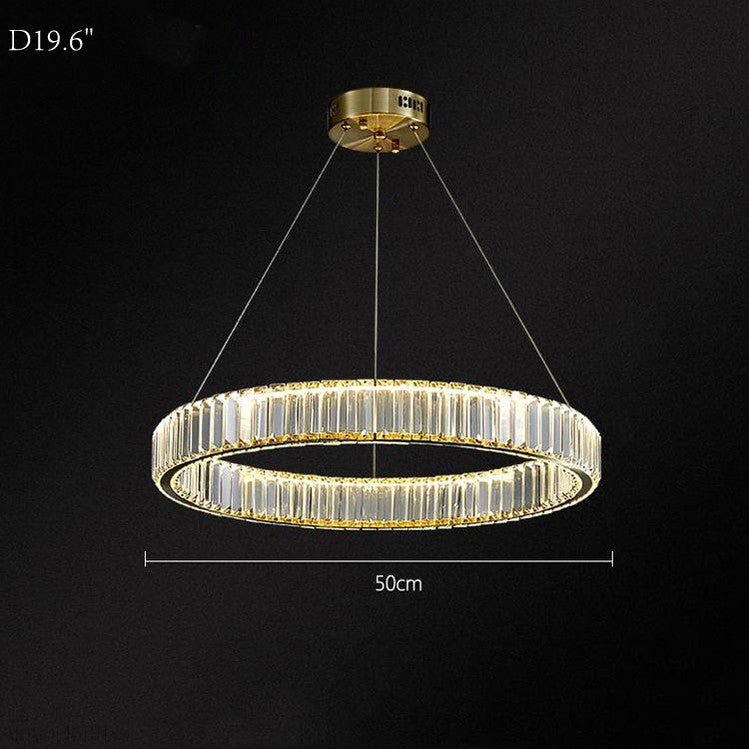 Doro Crystal Round Chandelier-Nobipets