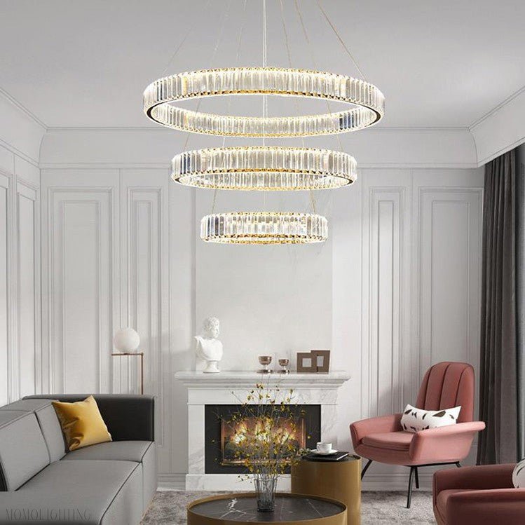 Doro Crystal Round Chandelier-Nobipets