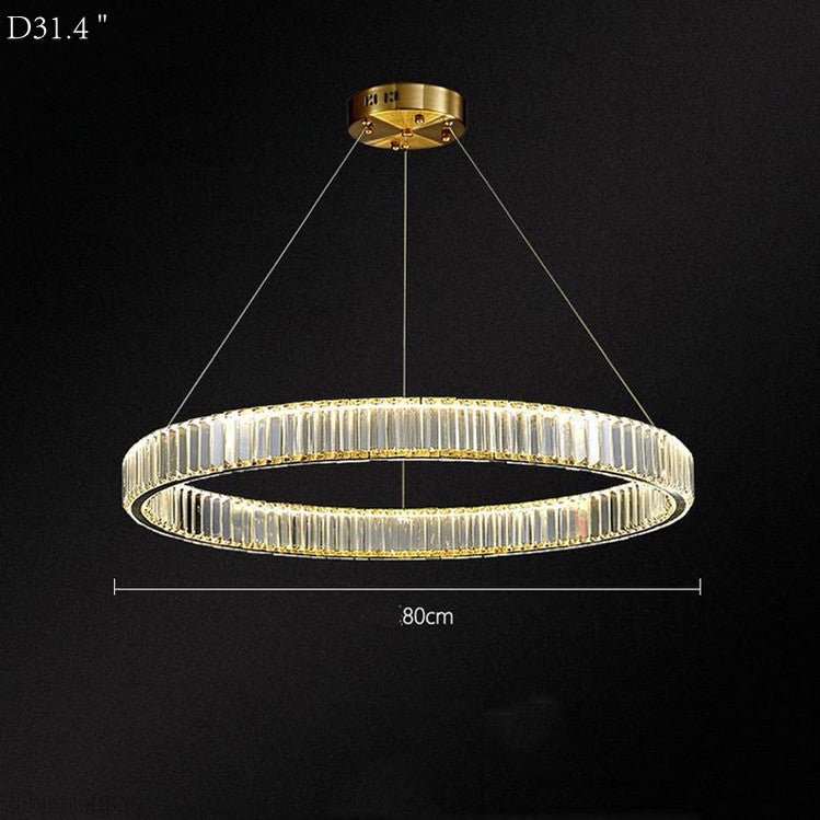 Doro Crystal Round Chandelier-Nobipets