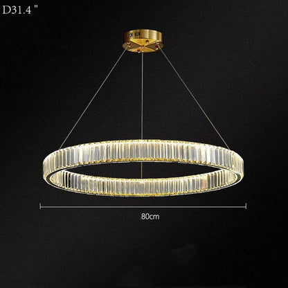 Doro Crystal Round Chandelier-Nobipets