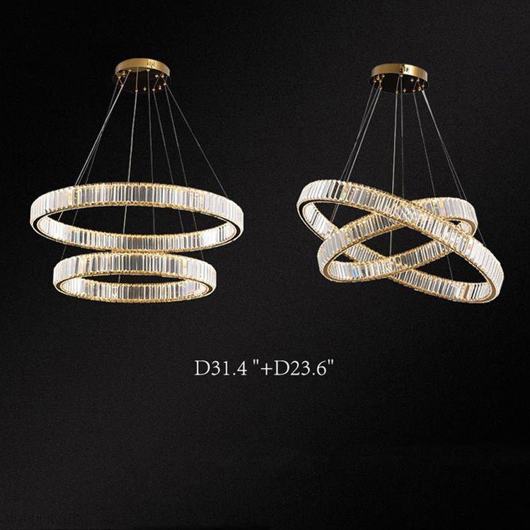 Doro Crystal Round Chandelier-Nobipets