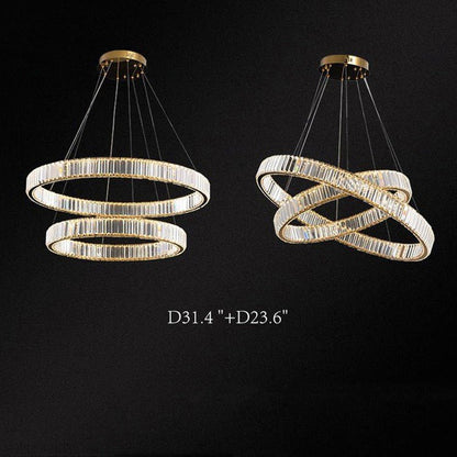 Doro Crystal Round Chandelier-Nobipets