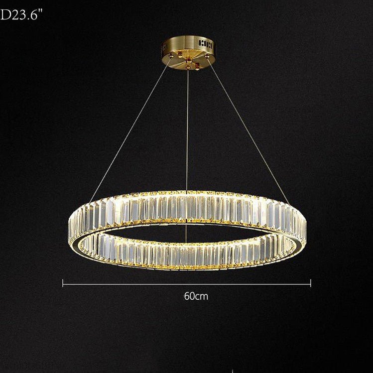 Doro Crystal Round Chandelier-Nobipets
