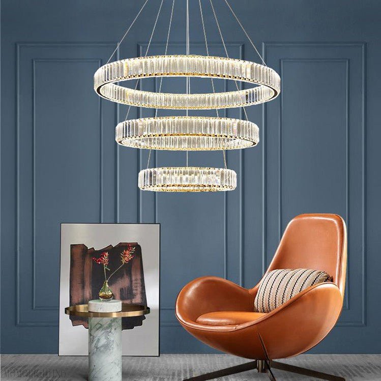 Doro Crystal Round Chandelier-Nobipets