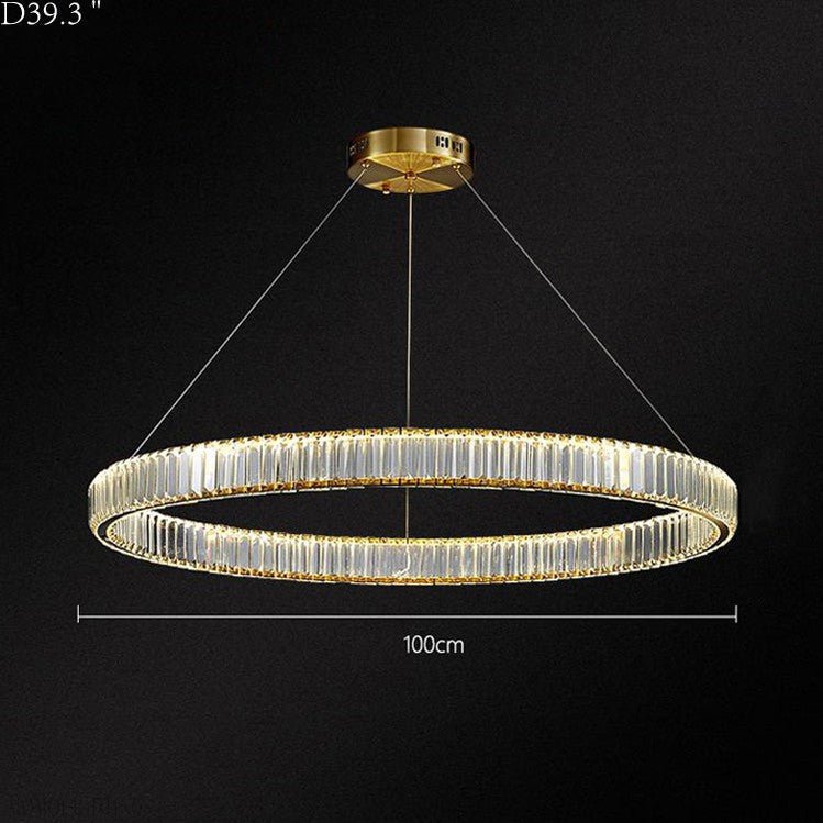 Doro Crystal Round Chandelier-Nobipets