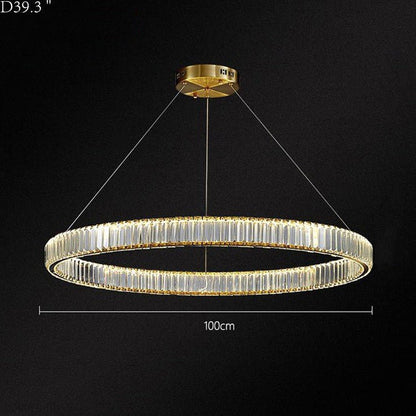 Doro Crystal Round Chandelier-Nobipets