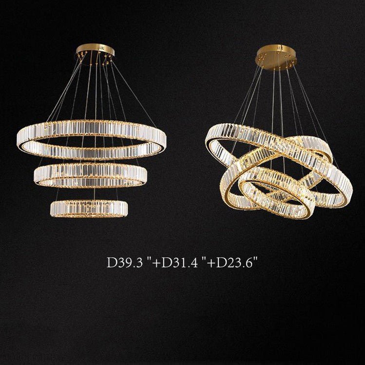 Doro Crystal Round Chandelier-Nobipets