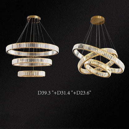 Doro Crystal Round Chandelier-Nobipets