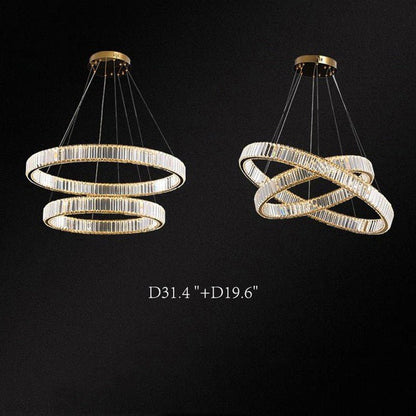 Doro Crystal Round Chandelier-Nobipets